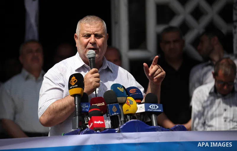 Palestinian supporters of Al-Ahrar movement, take part in a protest against Israel's plans to annex parts of the occupied West Bank, in Gaza city, on June 30, 2020. Israel aims to begin a process of annexing West Bank se...