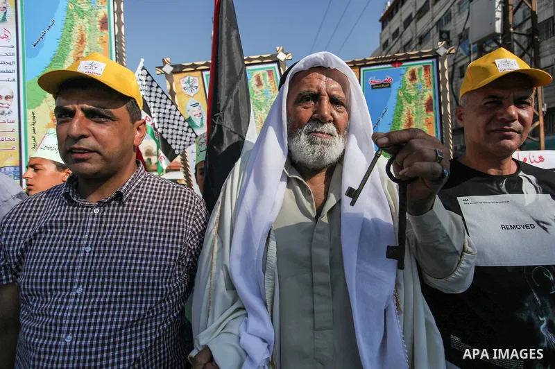 Palestinian supporters of the Fatah movement take part in a demonstration against Israel's West Bank annexation plans, in Gaza City on July 1, 2020. Israel's Prime Minister Benjamin Netanyahu, emboldened by the US Mideas...