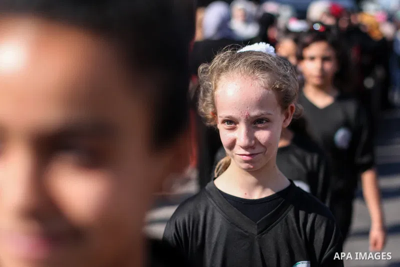 Palestinian supporters of the Fatah movement take part in a demonstration against Israel's West Bank annexation plans, in Gaza City on July 1, 2020. Israel's Prime Minister Benjamin Netanyahu, emboldened by the US Mideas...
