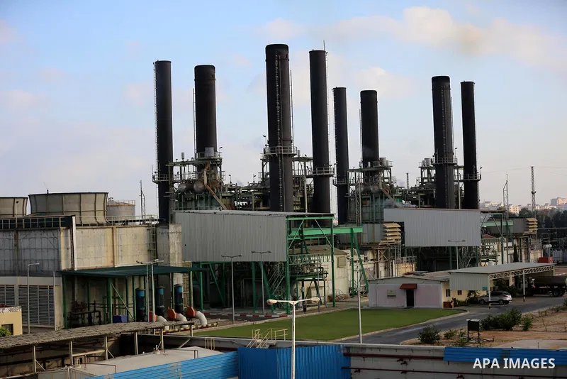 A general view of Gaza's power plant in Nuseirat, in the central of Gaza Strip on August 18, 2020. Fuel shortages in the besieged Gaza Strip are forcing the enclave’s only electricity plant to shut down morning, the Pale...