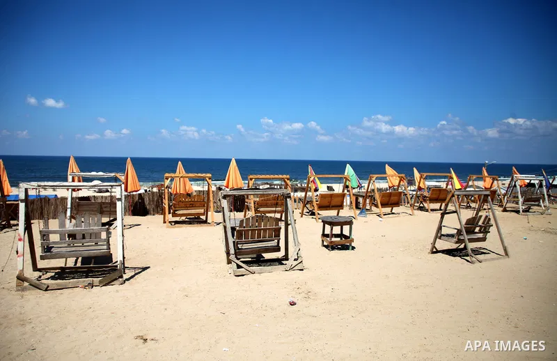 The close of the public places against the spread of the coronavirus Covid-19, walk during lockdown in Gaza City on August 27, 2020 amid increasing cases of infection in the Palestinian enclave. The new cases, outside Ga...