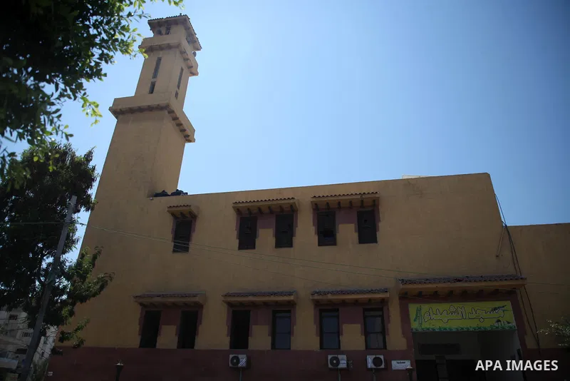 A view shows a closed mosque, during the imposed lockdown to mitigate virus outbreak in the Gaza Strip, in Gaza city on August 28, 2020, during a lockdown in the Palestinian enclave due to increasing cases of coronavirus...