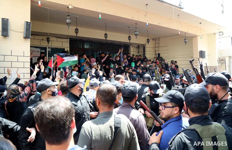 A picture taken on September 6, 2020. Hamas' political bureau chief Ismail Haniya visits the Ain al-Hilweh refugee camp, south Lebanon. Photo by Media office