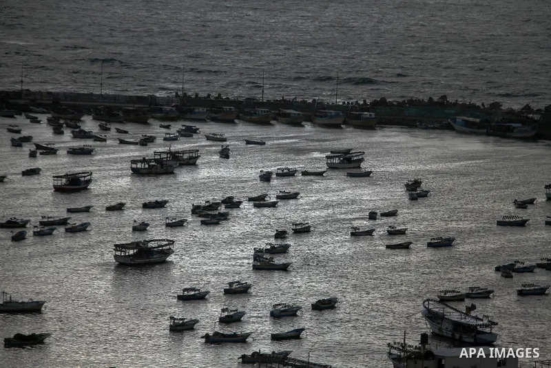 A general view shows the Gaza city during a rainy day, on November 6, 2020. Photo by mohammed salem