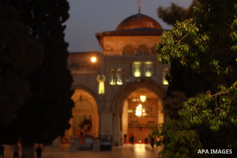 A picture taken on October 22, 2020, shows the Dome of the Rock mosque, at Al-Aqsa mosque compound, in Jerusalem's Old City. Photo by Amir panet