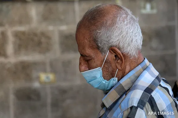 Palestinians wear face masks as a precaution due to the COVID-19 coronavirus pandemic, pray in a mosque as the holy places reopen to worshippers to perform the weekly Islamic ritual, in Gaza City, on October, 23, 2020. P...