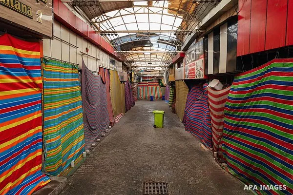 A view show the close of the large market as a preventive measure amid fears of the spread of the novel coronavirus disease (COVID-19) of the Iraqi city of Dohuk, on March 16, 2020. Photo by Ismail Adnan