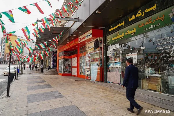 A view show the close of the large market as a preventive measure amid fears of the spread of the novel coronavirus disease (COVID-19) of the Iraqi city of Dohuk, on March 16, 2020. Photo by Ismail Adnan