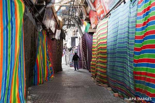 A view show the close of the large market as a preventive measure amid fears of the spread of the novel coronavirus disease (COVID-19) of the Iraqi city of Dohuk, on March 16, 2020. Photo by Ismail Adnan