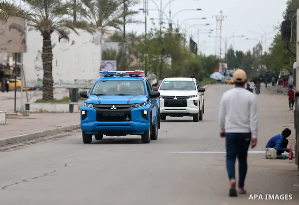 Security forces are deployed to impose a curfew, in Baghdad, Iraq, on March 21, 2020. Iraq announced a weeklong curfew to help fight the COVID-19 pandemic. Photo by Hassani Al-Asadi