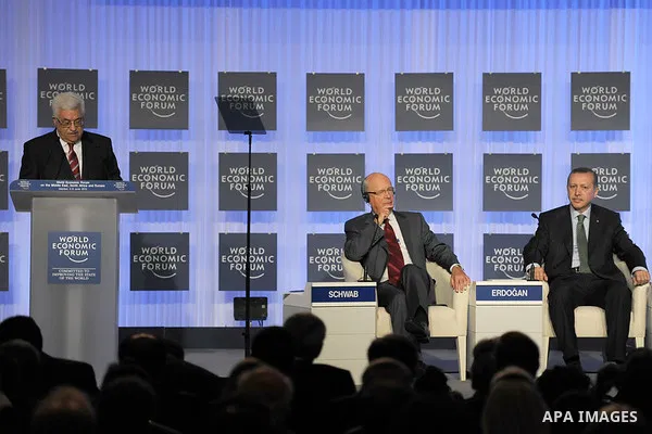 Palestinian President Mahmoud Abbas gives a speech on the fisrt day of the two-day World Economic Forum on the Middle East, North Africa and Eurasia at the Swissotel in Istanbul, on June 5, 2012. Photo by Thaer Ganaim