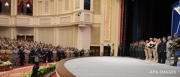 Egyptian President Abdel Fattah al-Sisi attends a conference commemorating the country's martyrs, in Cairo, Egypt on March 15, 2018. Photo by Egyptian President Office