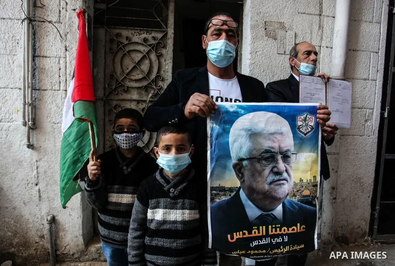 Freed Palestinian prisoners, take part in a protest to demand their rights and salaries, in Gaza city, January 11, 2021. The worst year for prisoners in Israeli jails where some 4,400 Palestinians are currently incarcera...