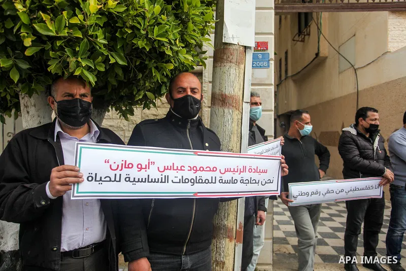 Refugees from Palestine Syria Libya and Yemen, take part in a protest to demand their rights and provide job opportunities, in Gaza city, on March 7, 2021. Nearly one-third of the registered Palestine refugees, more than...
