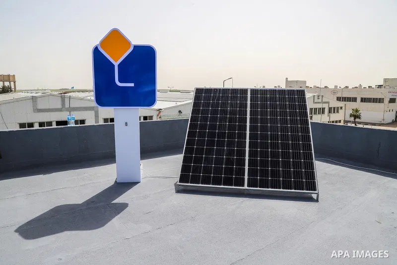 The general view show the solar energy project at Gaza Industrial Estate. in Gaza city of March 10, 2021. This project is the first in Palestine, at a cost of $ 10 million, to cover the industrial zone with electricity 2...