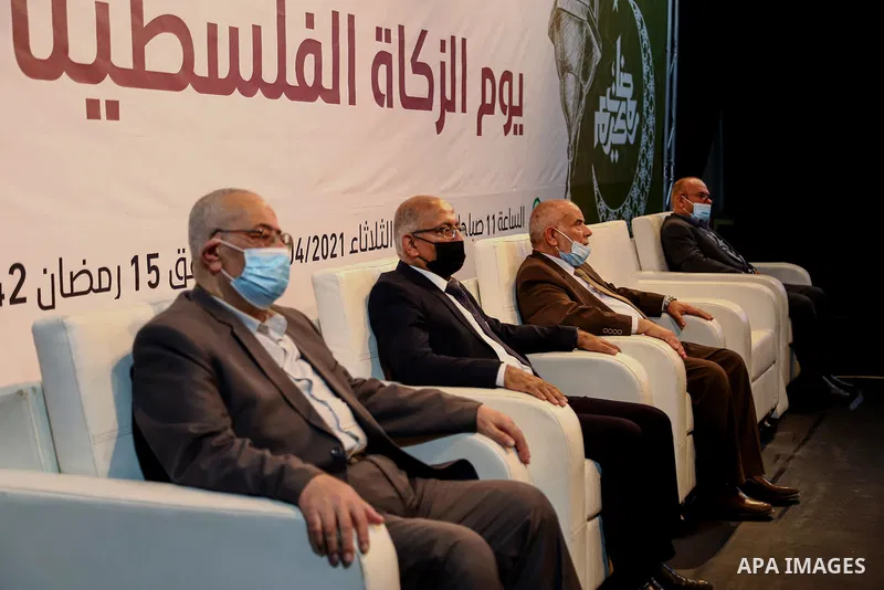 Palestinian Zakat Institution‏, the Palestine Scholars Association and the Gaza Municipality attend the activities of the fifth Palestinian Zakat Day in Gaza Cityon April 27, 2021. Zakat on wealth or Zakah is a form of a...