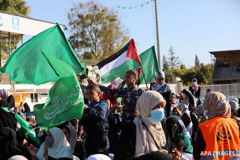 Supporters of Hamas movement attend a rally in Gaza City on May 24, 2021. A ceasefire was reached late last week after 11 days of deadly violence between Israel and the Hamas movement which runs Gaza, stopping Israel's d...