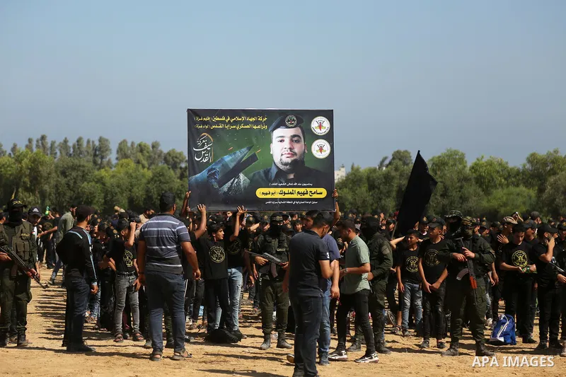 Young Palestinians take part in a graduation ceremony at a military summer camp organised by the Islamic Jihad Movement, in Gaza City June 30, 2021. Photo by Dawoud Abu alkas