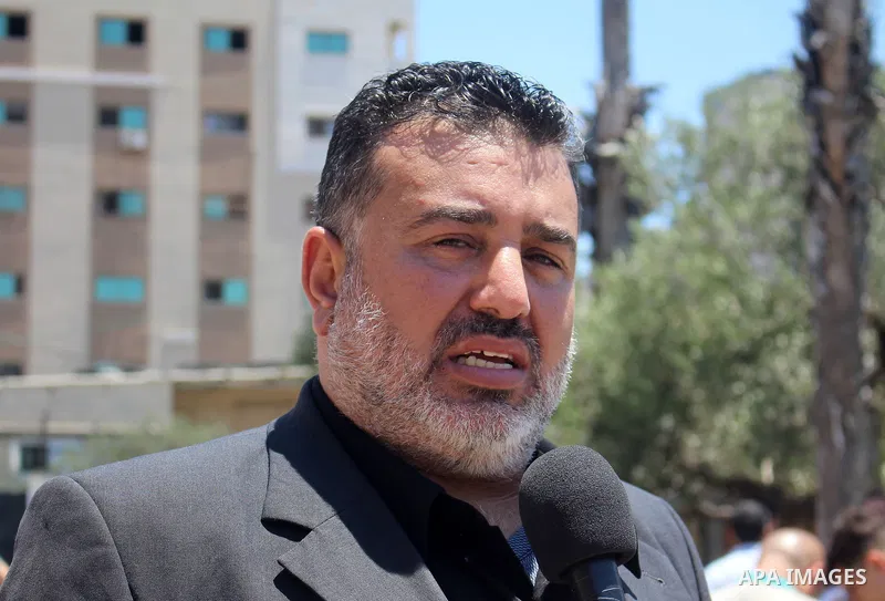 Nasser Al-Kitnani, Independent Lists Coordinator speaks during an intervie with APA in Gaza City, on 05 July 2021. Protesting the arrests of the Candidates from independent electoral lists in the West Bank. Photo by Mari...