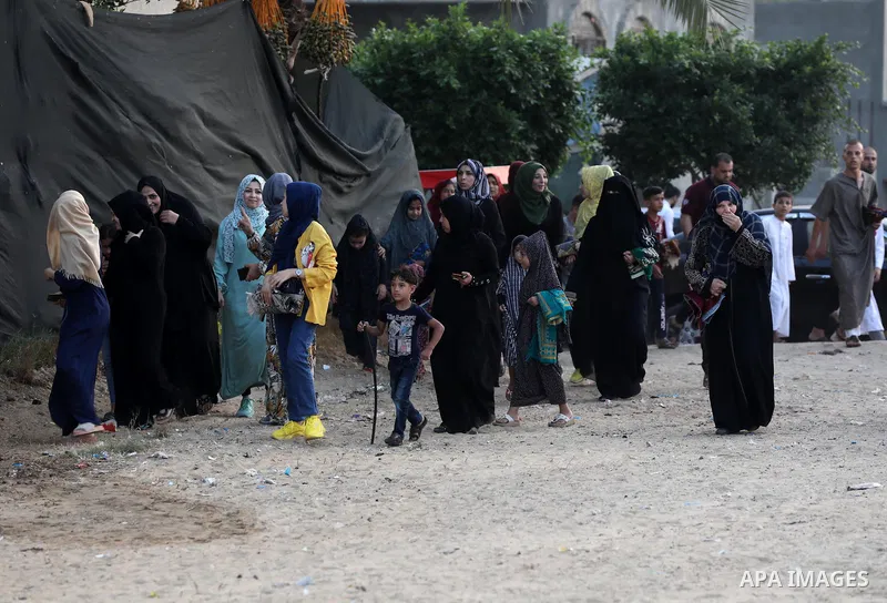 Palestinians pray on the first day of Muslim holiday of Eid al-Adha, in Khan Younis, in the southern Gaza Stripon July 20, 2021. Eid al-Adha, or Feast of Sacrifice, Islam's most important holiday marks the willingness of...