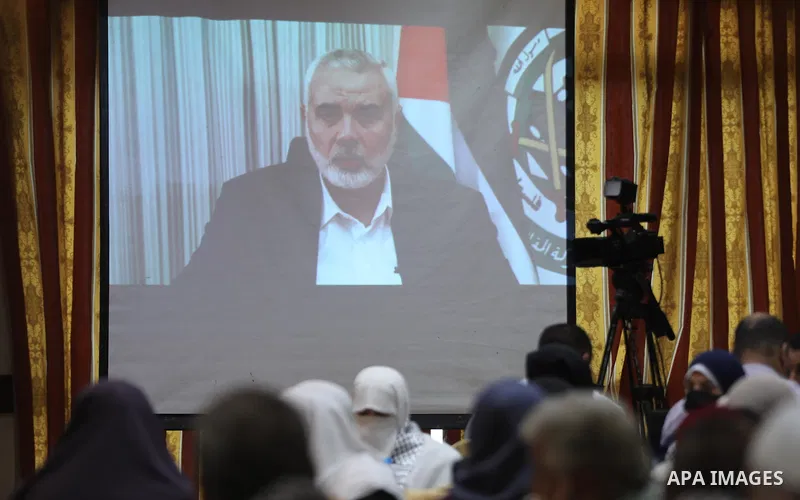 Members of the Palestine Scholars Association, take part in the International Scholars Forum, in Gaza city, on August 22, 2021. Photo by Mahmoud Nasser