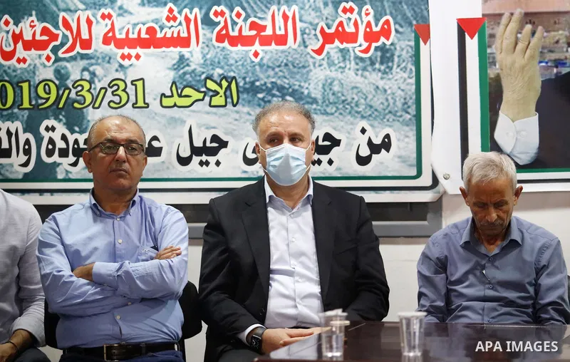 Members of the revolutionary council of the Fatah movement attend a meeting in the West Bank city of Jenin on September 13, 2021.The four Palestinian prisoners who were rearrested after breaking out of an Israeli prison...