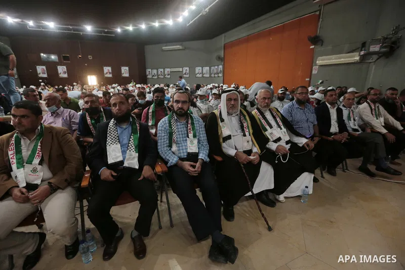 ​Palestinians participate in operetta on 10th anniversary of prisoners swap deal between Hamas and Israel, in Gaza city on October 18, 2021. October will mark a decade since the last major swap deal between Israel and Ha...