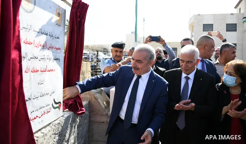 Palestinian Prime Minister Mohammed Ishtayeh is on a tour in the West Bank city of Bethlehem, on October 24, 2021. Photo by Prime Minister Office