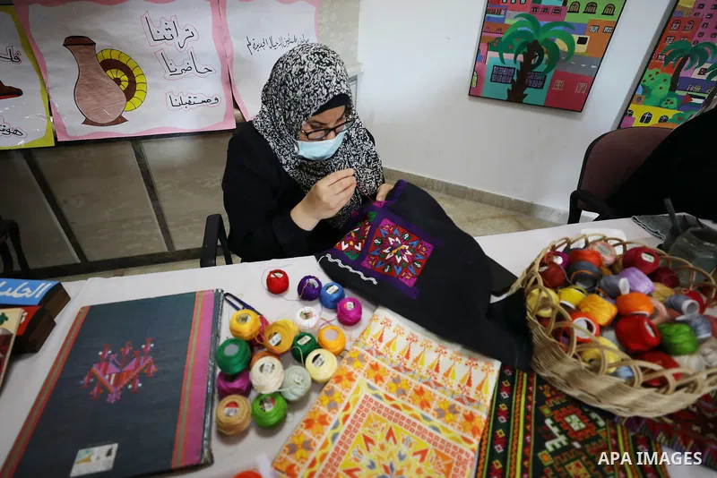Deaf Palestinians take part in a cultural festival entitled "Our Heritage is the Title of Our Civilization", in Gaza city on November 4, 2021. Photo by Mahmoud Nasser