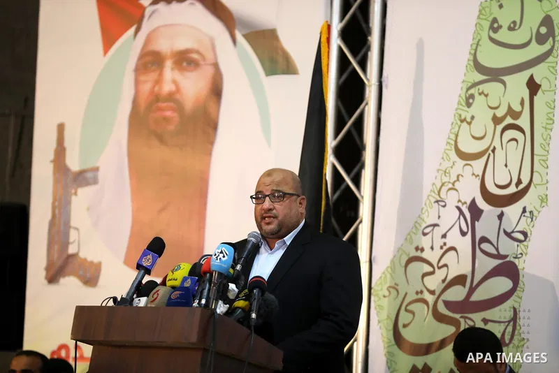 Palestinians take part in a rally against the British Home Secretary Priti Patel decision to ban Hamas, in Gaza City on November 23, 2021. Showing support for Hamas in Britain could be punished with 14 years in prison if...