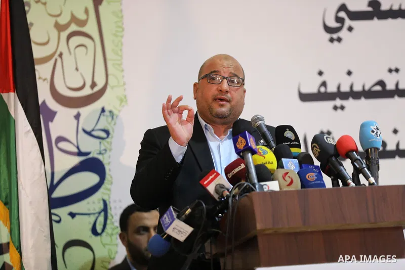 Palestinians take part in a rally against the British Home Secretary Priti Patel decision to ban Hamas, in Gaza City on November 23, 2021. Showing support for Hamas in Britain could be punished with 14 years in prison if...