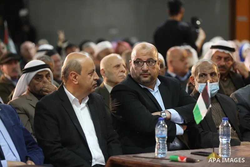 Palestinians take part in a rally against the British Home Secretary Priti Patel decision to ban Hamas, in Gaza City on November 23, 2021. Showing support for Hamas in Britain could be punished with 14 years in prison if...