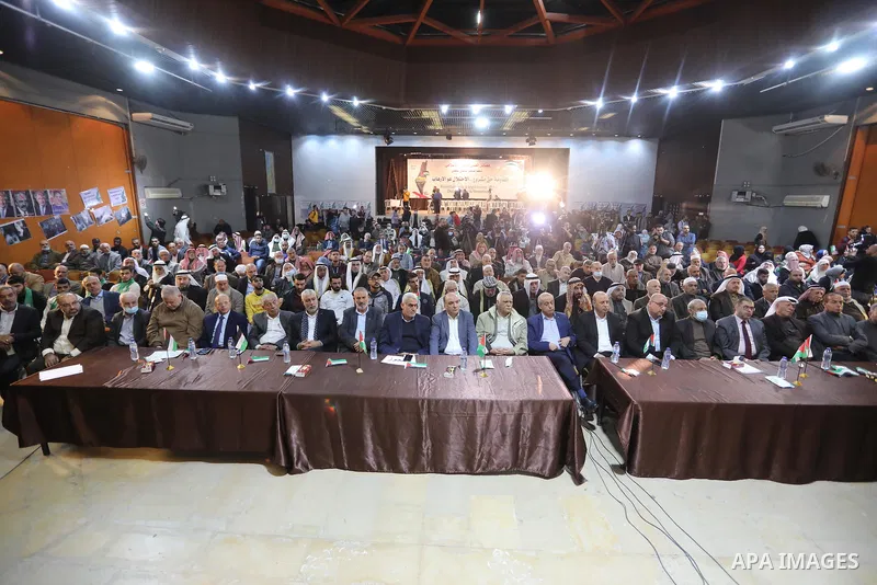 Palestinians take part in a rally against the British Home Secretary Priti Patel decision to ban Hamas, in Gaza City on November 23, 2021. Showing support for Hamas in Britain could be punished with 14 years in prison if...