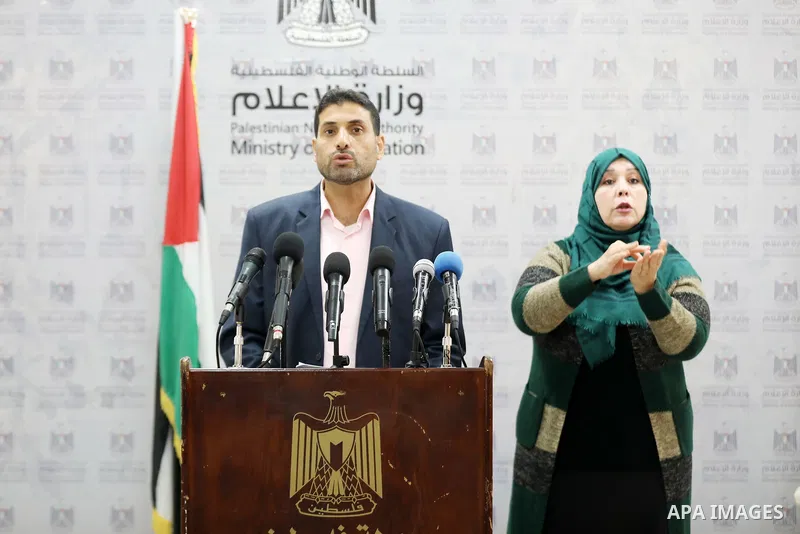 Director of the Rehabilitation Department for Persons with Disabilities at the Ministry of Social Development, Ghassan Felfel, speaks during a press conference on the occasion of the International Day of Persons with Dis...