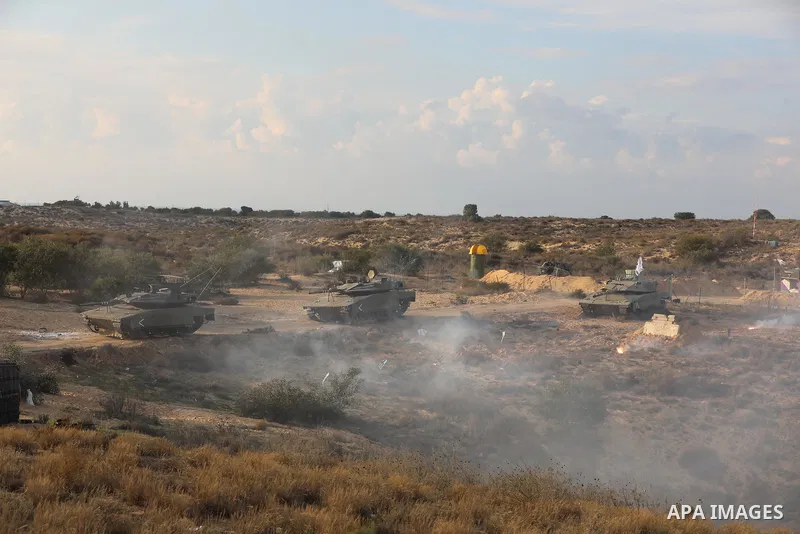 Palestinian factions militants take part in joint military exercise, in Rafah in the southern of Gaza strip on December 29, 2021. Photo by Ashraf Amra
