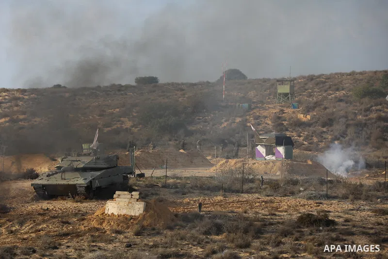 Palestinian factions militants take part in joint military exercise, in Rafah in the southern of Gaza strip on December 29, 2021. Photo by Ashraf Amra