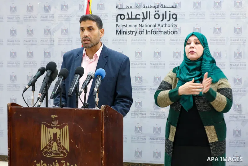 Director of the Rehabilitation Department for Persons with Disabilities at the Ministry of Social Development, Ghassan Felfel, speaks during a press conference on the occasion of the International Day of Persons with Dis...