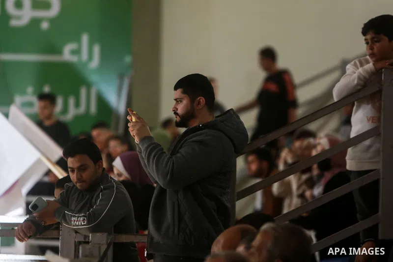 Palestinians attend "Palestine Karate championship 2021", in Gaza city on December 3, 2021. Photo by Mohammed Dahman