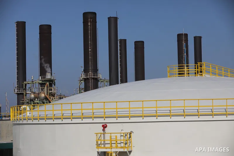 A general view of Gaza electricity company in Nuseirat in the central Gaza Strip on December 27, 2021. Qatar, the Palestinian Authority and Gaza’s electrical company signed a deal on Sunday advancing a long-term project...