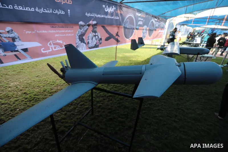 Palestinians attend the military and historical exhibition to mark the nine anniversary of Ahmed al-Jabari death, the late leader of Ezzedine al-Qassam Brigades, the armed wing of the Palestinian Hamas movement in Gaza C...