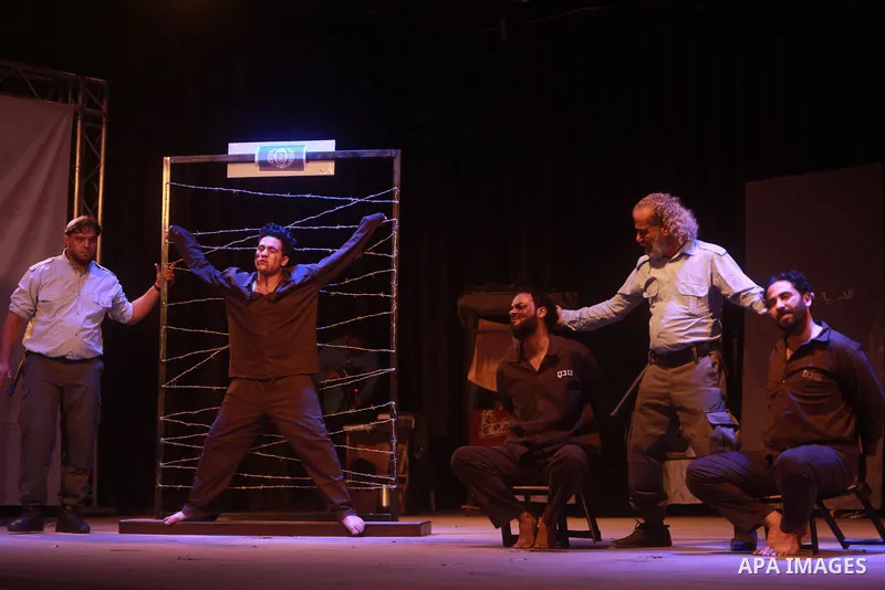 ​Palestinians participate in operetta on 10th anniversary of prisoners swap deal between Hamas and Israel, in Gaza city on October 18, 2021. October will mark a decade since the last major swap deal between Israel and Ha...