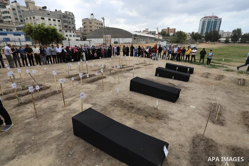 Palestinians take part in a protest to demand the release of the bodies of held by the Israeli army in Gaza city, on Ocotber 20, 2021. According to the Jerusalem Legal Aid and Human Rights Center (JLAC), Israel held the...