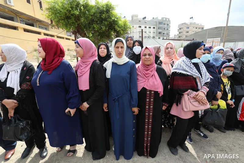 Palestinians take part in a protest to demand the release of the bodies of held by the Israeli army in Gaza city, on Ocotber 20, 2021. According to the Jerusalem Legal Aid and Human Rights Center (JLAC), Israel held the...