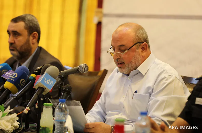 Undersecretary of the Ministry of Transport and Communications Salah El-Din Abu Sharekh, speaks during a press conference in Gaza City, on October 24, 2021. Photo by Ramadan El_agha
