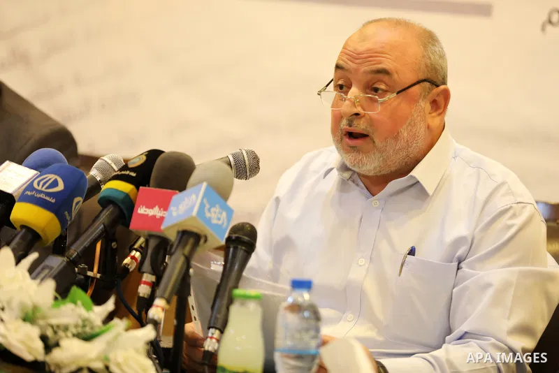 Undersecretary of the Ministry of Transport and Communications Salah El-Din Abu Sharekh, speaks during a press conference in Gaza City, on October 24, 2021. Photo by Ramadan El_agha