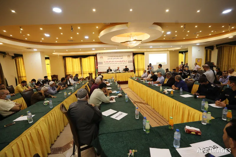 Undersecretary of the Ministry of Transport and Communications Salah El-Din Abu Sharekh, speaks during a press conference in Gaza City, on October 24, 2021. Photo by Ramadan El_agha