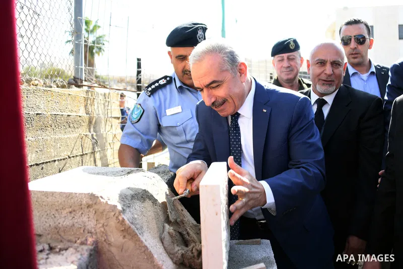 Palestinian Prime Minister Mohammed Ishtayeh is on a tour in the West Bank city of Bethlehem, on October 24, 2021. Photo by Prime Minister Office