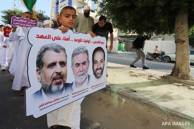 Palestinians participate in a ceremony to honor the memorizers of the Holy Koran, in Gaza city on October 26, 2021. Photo by Omar Ashtawy