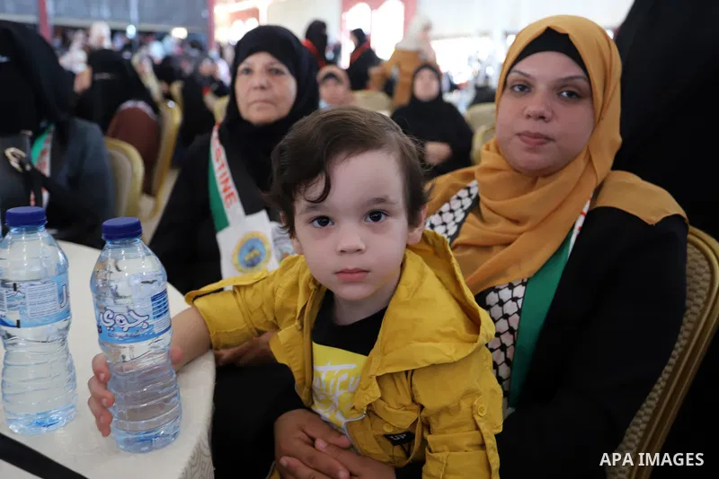 Palestinians participate in a ceremony to honor the memorizers of the Holy Koran, in Gaza city on October 26, 2021. Photo by Omar Ashtawy