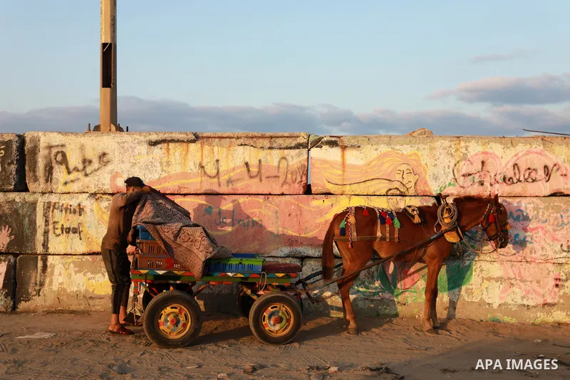 Palestinian fishermen display fishes at fish market after Israel expand the fishing zone in the Gaza Strip to 15 nautical miles, in Gaza city on September 2, 2021. Israel said it would expand Gaza's fishing zone, increas...